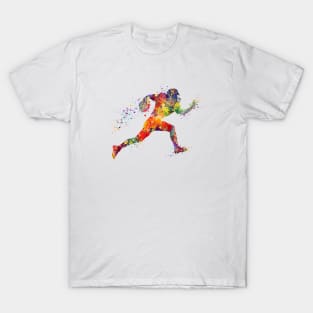 American Football Player Sports Watercolor T-Shirt